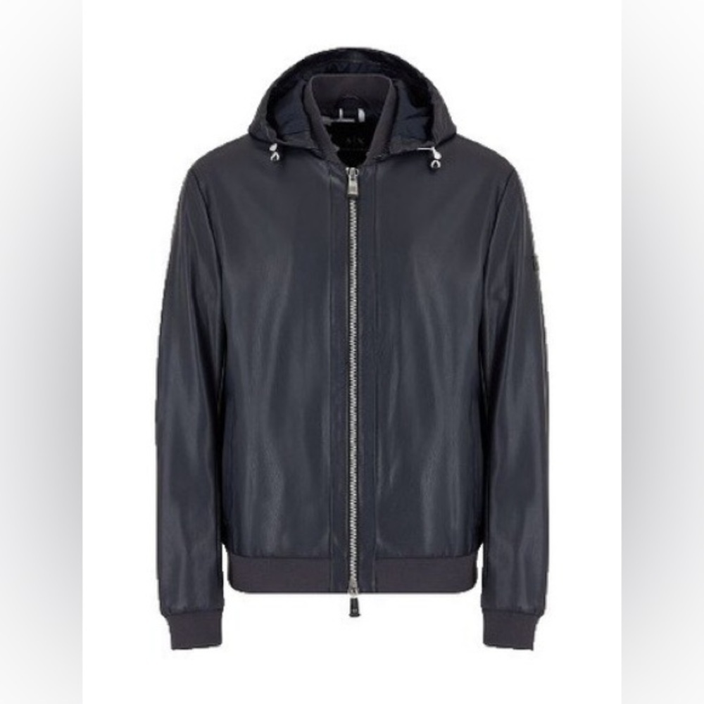 X Armani Exchange
Men's Faux-Leather Hooded Jacket